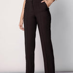 Pantalón Racine de la marca O-2025-800, pantalones de tela en color oscuro, vista frontal en la imagen 10031.jpg.