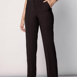 Pantalón Racine de la marca O-2025-800, pantalones de tela en color oscuro, vista frontal en la imagen 10031.jpg.