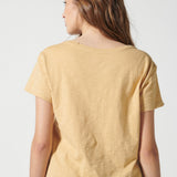 Polera mujer EV-2026-504 Francesca Taupe, blusa con manga larga y cuello redondo, vista frontal en color taupe.