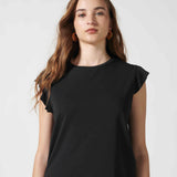 Polera negra EV-2026-500 de la marca Lofty, estilo casual con cuello redondo y manga larga, en tela suave y cómoda.