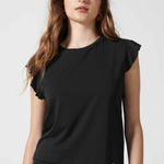 Polera negra Lofty de la marca EV-2026-500, blusa de manga larga con diseño sencillo y estilo moderno visible en la imagen.