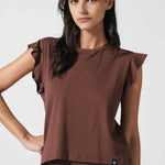 Polera negra EV-2026-500 de la marca Lofty, blusa de manga larga y corte ajustado, vista frontal.
