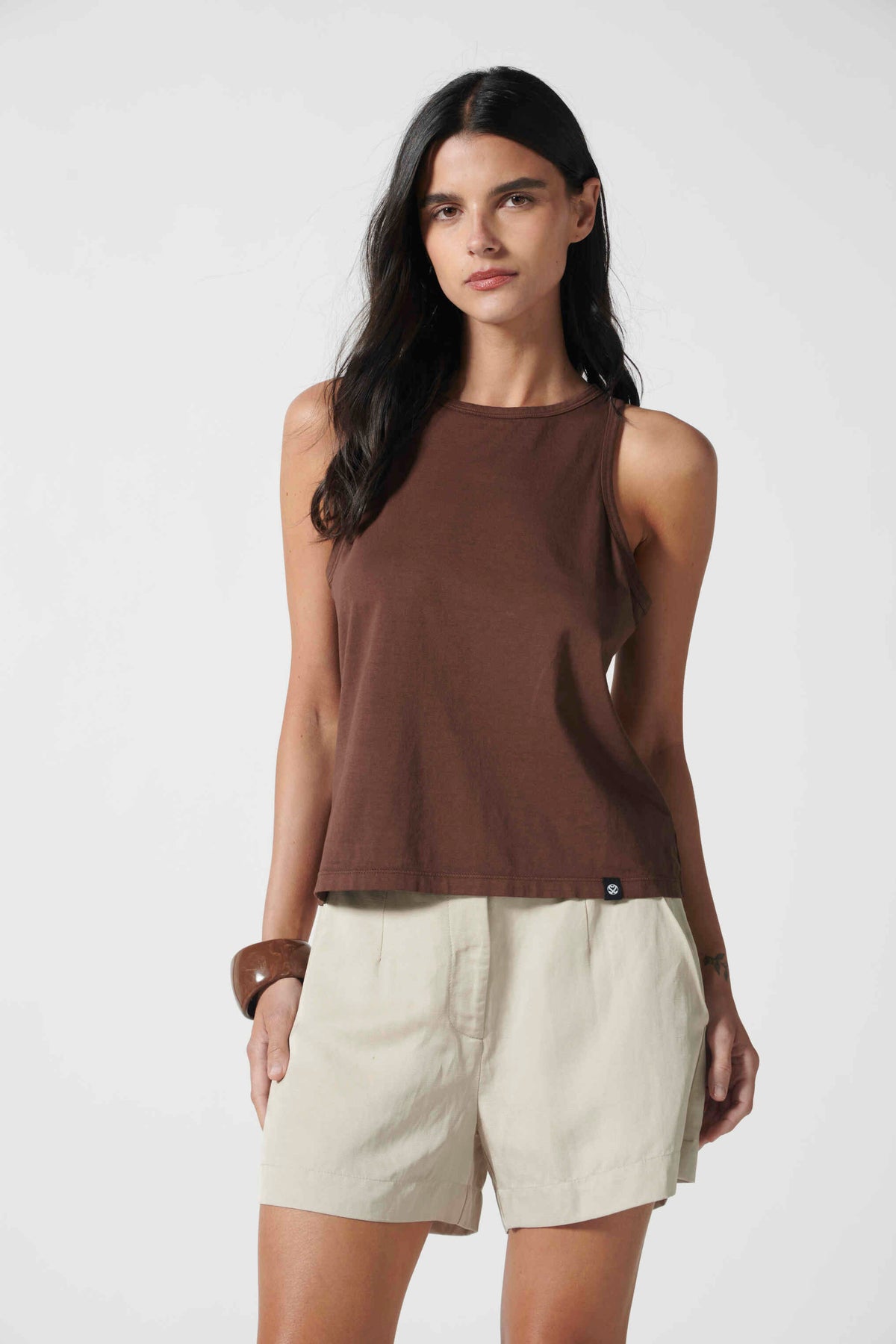 Polera Lourdes Chocolate