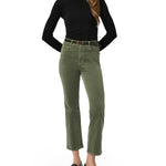 Pantalones de campana Courtney Flare de la marca NY-2025-809, muestran el diseño de pantalones ajustados y acampanados en color neutro.