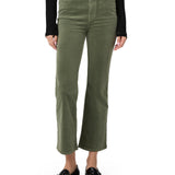 Pantalones de campana estilo Courtney Flare de la marca NY-2025-809, color blanco, con cintura alta y ajuste ajustado en las caderas.