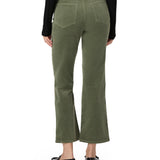 Pantalones de campana Courtney Flare de la marca NY-2025-809, color negro, con estilo ajustado en la parte superior y abertura en la parte inferior.