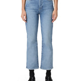 Pantalones de mezclilla estilo flare Courtney de la marca NY-2025-810, en color azul con detalles de costura.