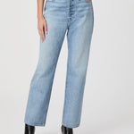 Jeans rectos Sawer de la marca NY-2025-820, pantalones de mezclilla de corte recto en color clásico, con bolsillos frontales y costuras visibles.