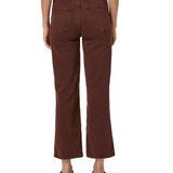 Pantalones de mezclilla estilo flare Courtney de la marca NY-2025-827, en color azul con detalles de costuras.