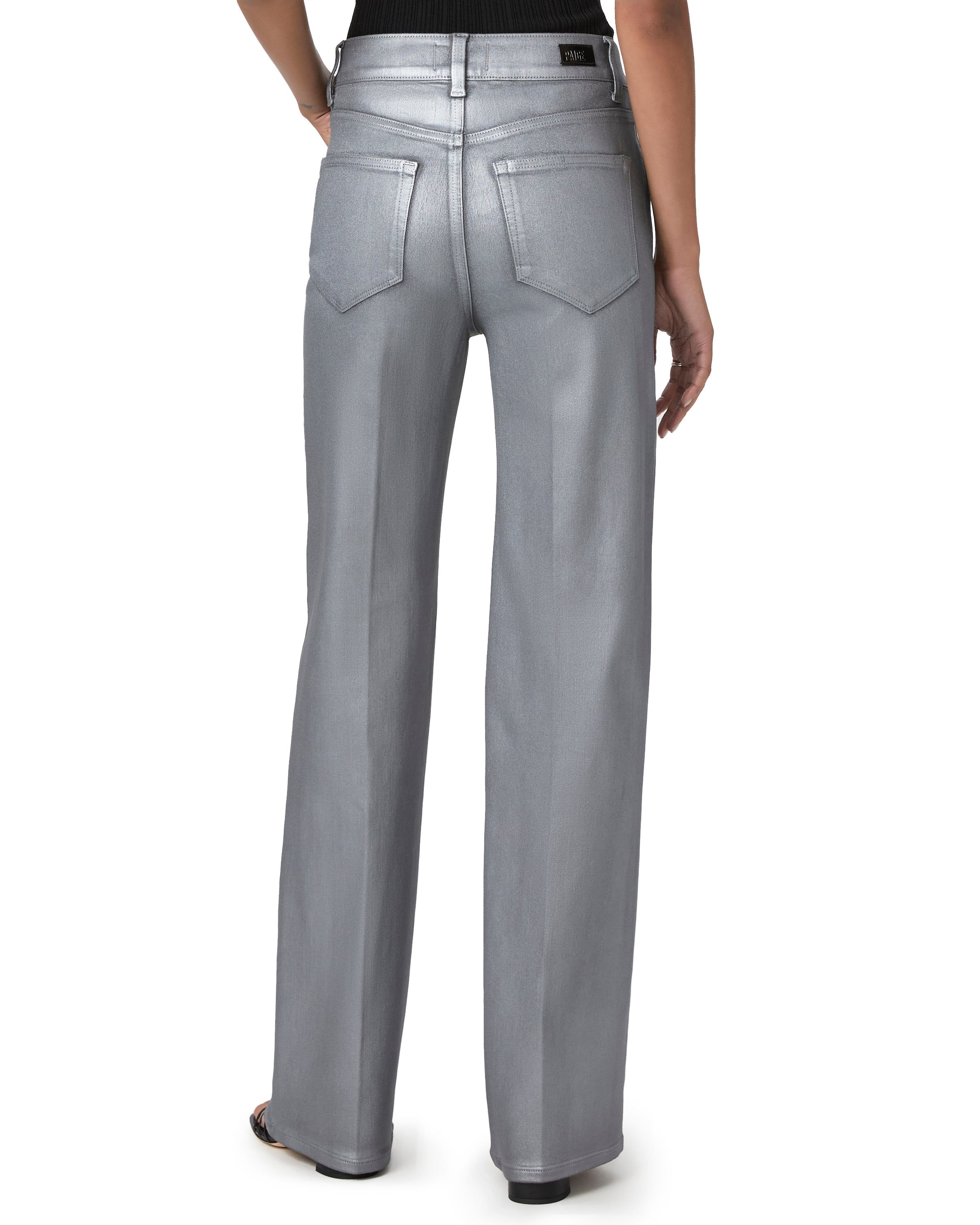 Pantalones de mezclilla de pierna ancha Sasha de la marca NY-2025-828, con estilo cómodo y moderno en color azul.