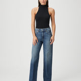 Pantalones vaqueros de pierna ancha Sasha de 32 pulgadas, marca NY-2025-830, en color azul, con detalles de costura.