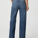 Pantalones vaqueros de pierna ancha Sasha de 32 pulgadas, marca NY-2025-830, en color azul con detalles clásicos.