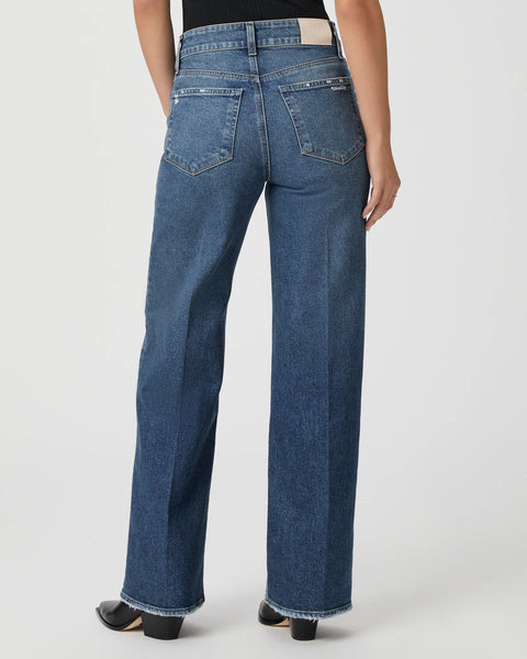 Pantalones vaqueros de pierna ancha Sasha de 32 pulgadas, marca NY-2025-830, en color azul con detalles clásicos.