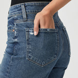 Pantalones vaqueros de pierna ancha Sasha de 32 pulgadas, marca NY-2025-830, en color azul claro.