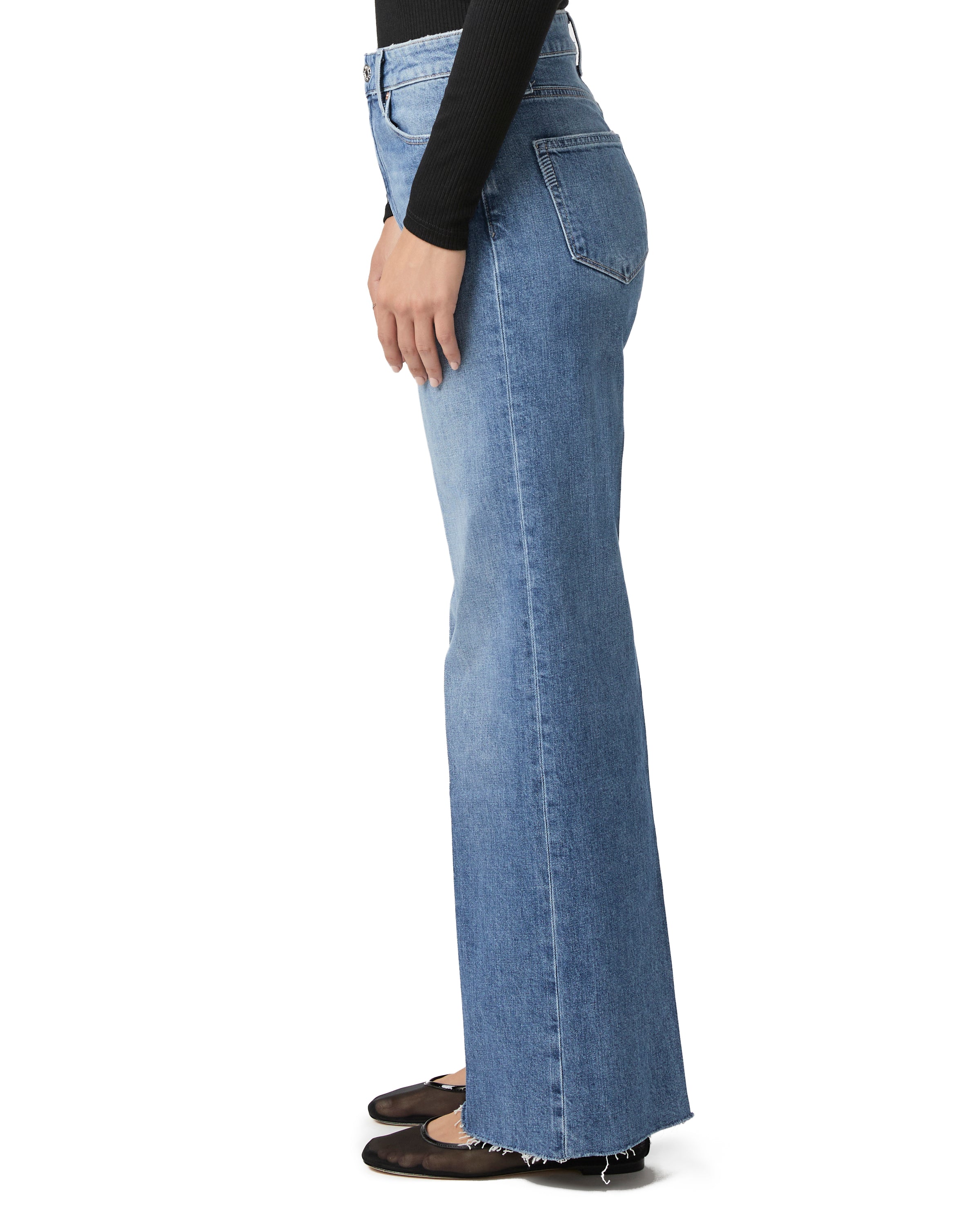 Pantalones vaqueros de pierna ancha Anessa de la marca NY-2025-832, con diseño en color clásico y cintura alta.