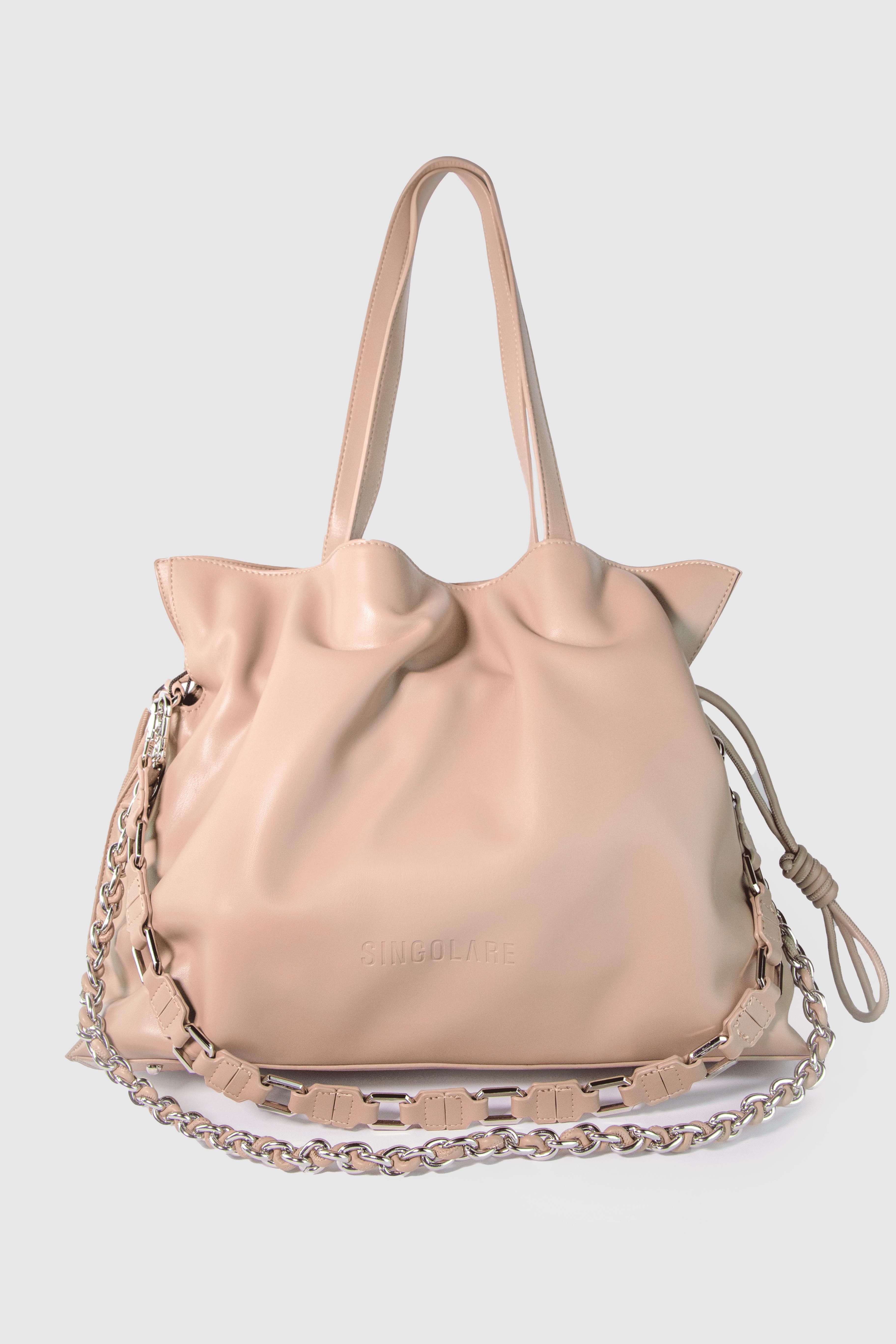 Accesorios AV-2025-201 Shopper Rock beige, bolso shopper de tela con asas, estilo elegante y práctico para el día a día.
