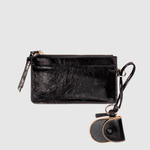 Billetera Isabelle negra de la marca AI-2025-302, accesorio elegante con diseño compacto y detalles en cuero.