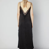 Vestido Alba Cupro de la marca CV-2025-751, vestido elegante de tela suave y corte moderno, en color neutro.