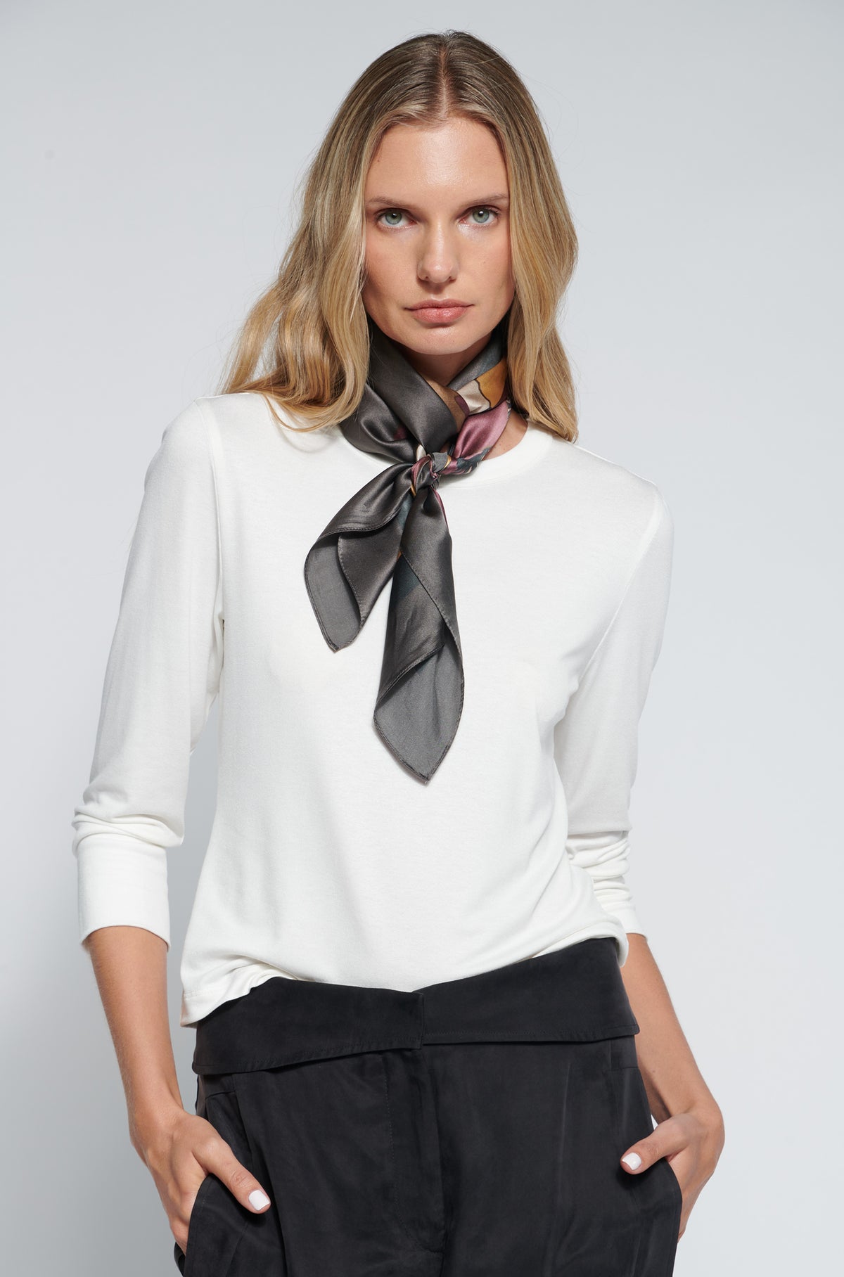 Polera Bordeaux White