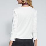 Polera Bordeaux White