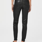Jeans de tobillo negros Hoxton de la marca NY-2021-800 con acabado en acabado Luxe Coating, mostrando detalles del diseño.