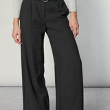 Pantalones negros de la marca O-2025-806, estilo casual, con bolsillos y ajuste cómodo, en color negro.
