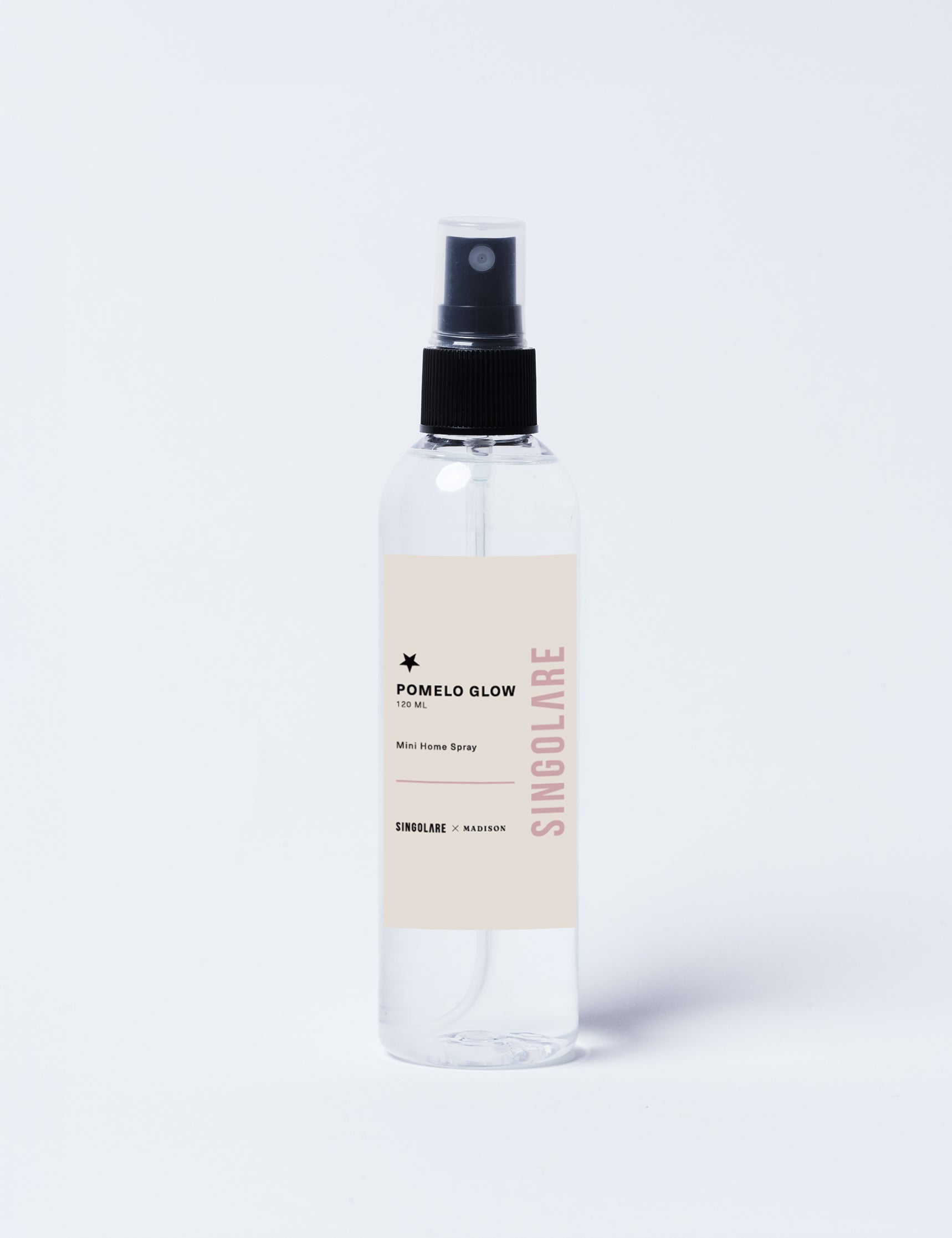 Spray ambientador Mini Home Spray de 120ml con aroma a pomelo y brillo, en envase compacto de la marca MS-0000-150.