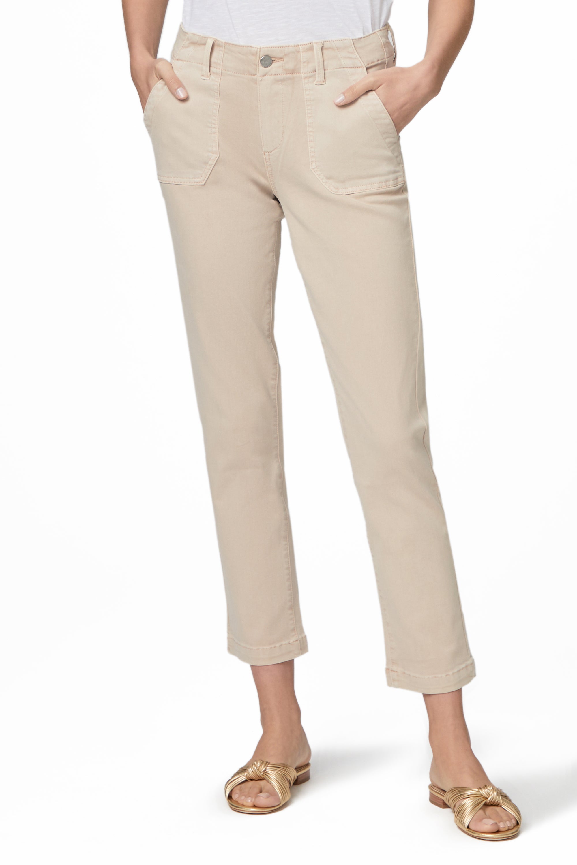 Pantalones ajustados rectos para el tobillo de la marca NY-2025-822, en color negro, con cintura de tiro medio y estilo moderno.