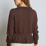 Cardigan Perle Brown