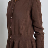 Cardigan Perle Brown