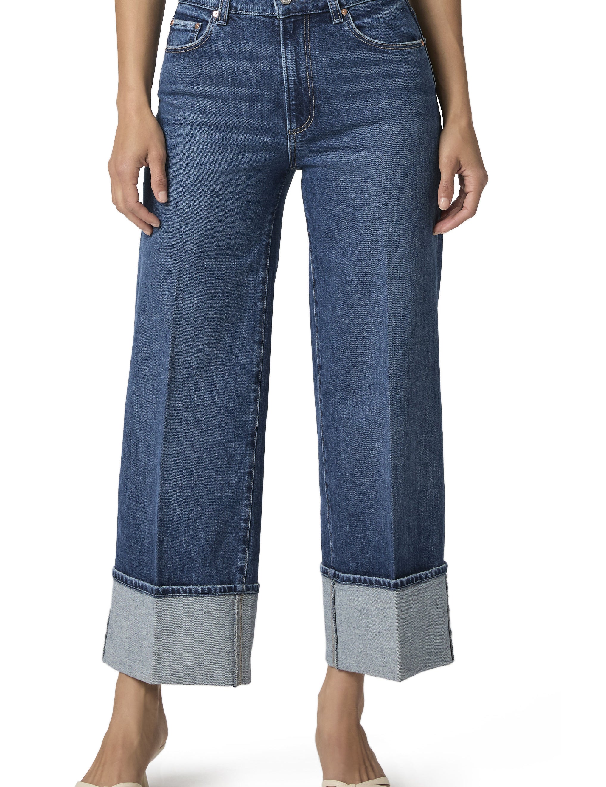 Jeans anchos de tobillo Sasha de la marca NY-2026-809, pantalones vaqueros de corte wide leg y estilo casual.