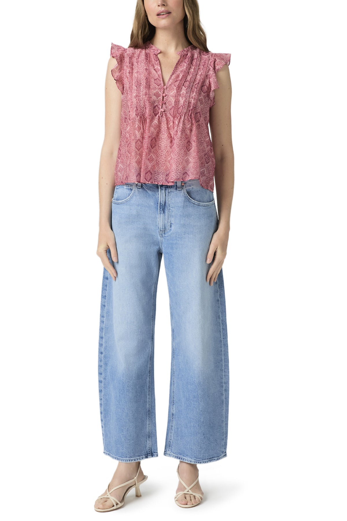 ARELLIA ANKLE BARREL LEG JEAN