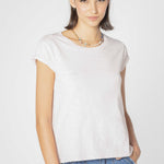 Blusa polera Francesca de la marca EV-2025-502, color gris, con cuello redondo y manga larga, vista frontal sobre fondo neutro.