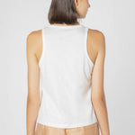 Blusa Top Tanner de la marca EV-2025-504 en color negro, con cuello redondo y manga larga, vista frontal.