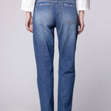 Jeans dad fit de la marca D-2024-800, pantalones vaqueros de corte clásico y estilo casual en color azul.