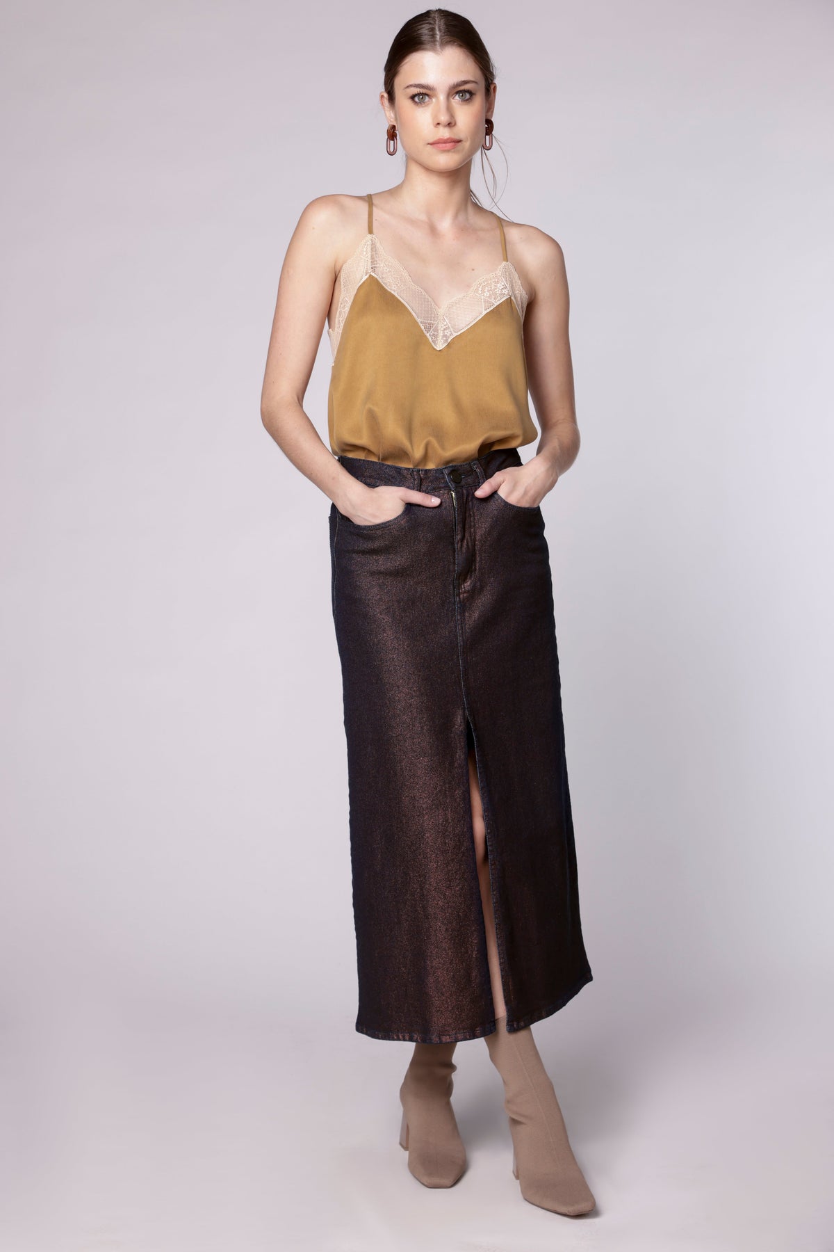 Falda Basic Cobre Black
