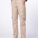 Pantalón Temis de la marca I-2024-834, pantalones de corte recto en color gris con bolsillos frontales y cintura ajustable.