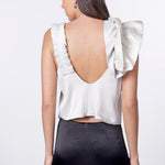 Blusa violeta crudo de la marca FI-2024-605, con diseño elegante y tela suave, ideal para ocasiones casuales y formales.