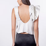 Blusa violeta crudo de la marca FI-2024-605, con diseño elegante y tela suave, ideal para ocasiones casuales y formales.