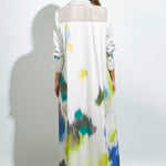 Vestido Energies de la marca P-2024-707, vestido elegante con diseño moderno y detalles en la parte superior.