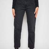 Jeans dad fit de la marca D-2024-800, pantalones vaqueros de corte recto y estilo clásico, en color azul.