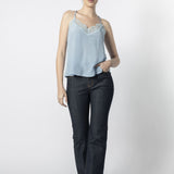 Top Mila Seda Light Blue