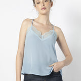 Top Mila Seda Light Blue