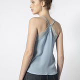 Top Mila Seda Light Blue