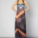 Vestido Silve de la marca FI-2025-701, vestido elegante con detalles en la tela, ideal para ocasiones especiales.