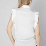 Blusa Asura de la marca O-2025-615, blusa de manga larga de color azul con detalles elegantes y corte moderno.