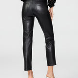 Pantalones rectos Stella en cuero sintético negro de la marca NY-2024-838, con diseño elegante y moderno.